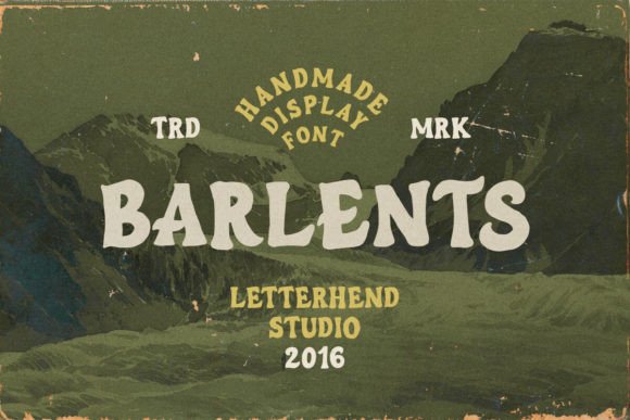 Barlents: A Handmade Display Font with Vintage Character