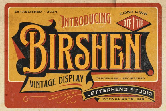 Birshen: A Vintage Serif Font That Brings Authenticity to Branding