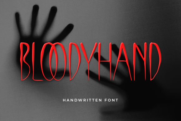 Bloody Hand: A Creepy Handwritten Font for Craft Projects