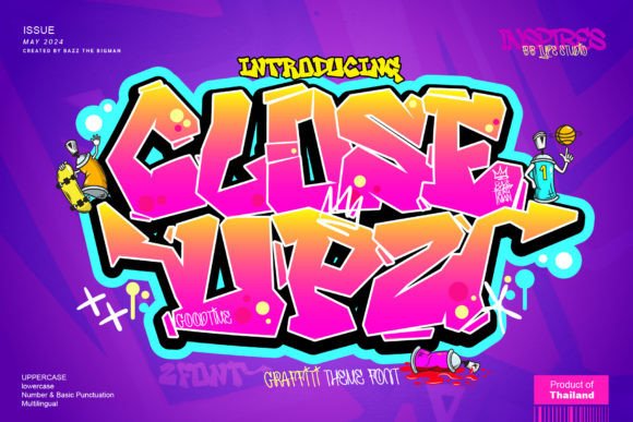 Close Upz: A Graffiti Display Font That Elevates Small Business Branding