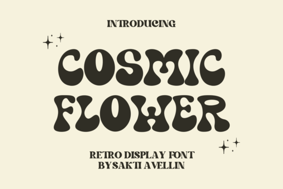 Cosmic Flower Font: A Retro Display Typeface for Marketers