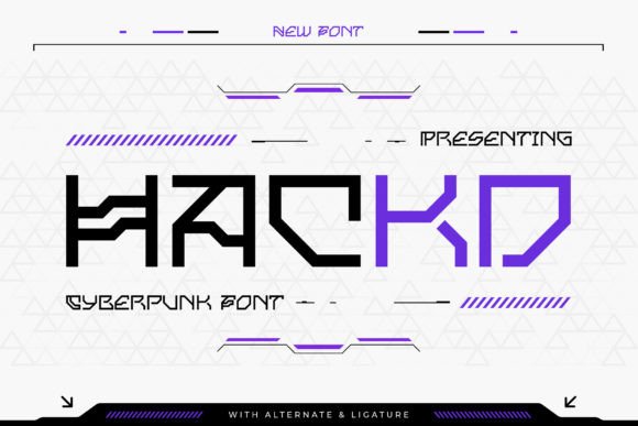 Hackd: A Display Font for Cyberpunk Marketing Campaigns