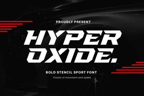Hyper Oxide: A Bold Stencil Font for Editorial Design