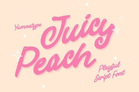 Juicy Peach: A Playful Display Font for Scroll-Stopping Marketing