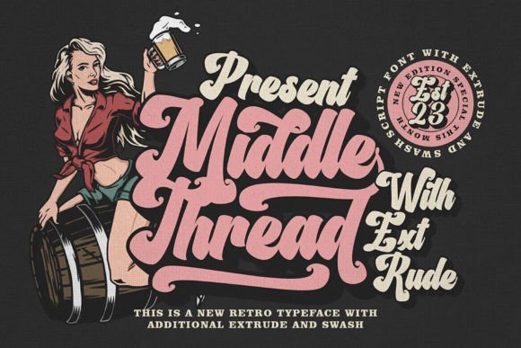 Middle Thread: A Retro Display Font for Clearer Campaigns