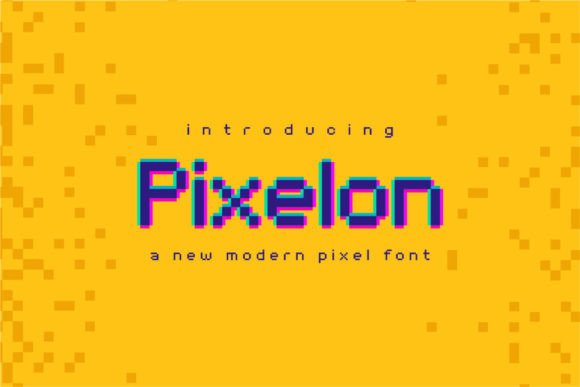 Pixelon: A Pixel Display Font for Editorial Design and Nostalgic Layouts