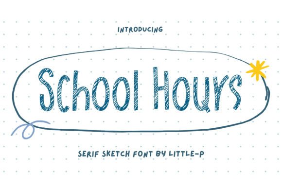 School Hours Font: Playful Serif Sketch for Brand Identity Design
