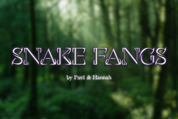 Snake Fangs Font: A Display Typeface with Natural Edge